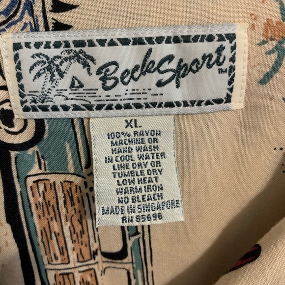 Vintage Hawaiian Shirt Woodie Cars Rayon Short Sleeve Relaxed Fit Shirt - Picture 4 of 11